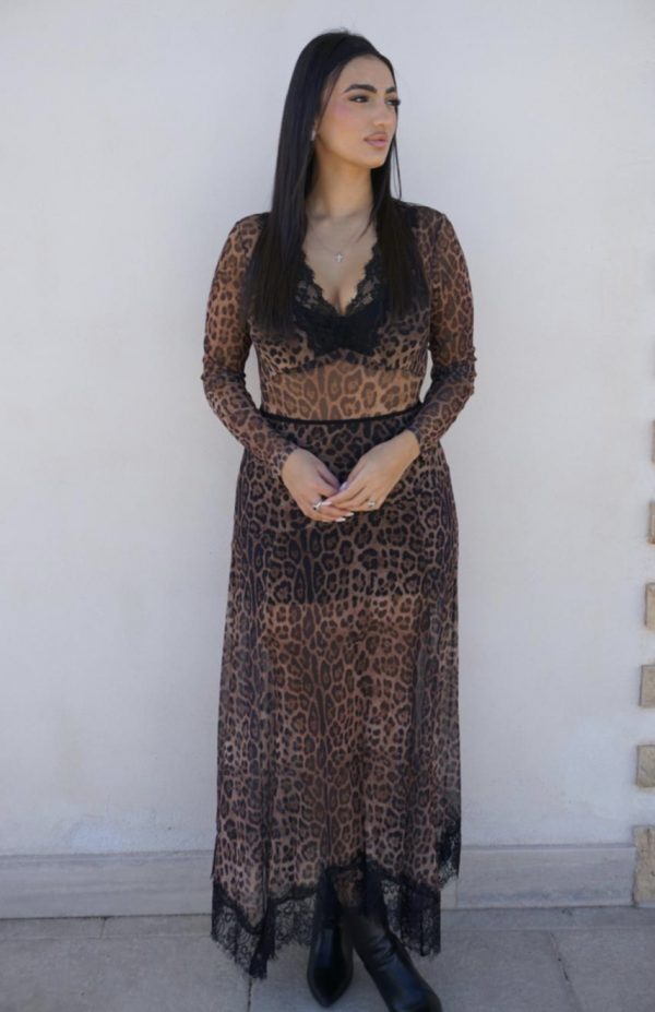 Completo Maculato Coordinato in Maglina con Pizzo